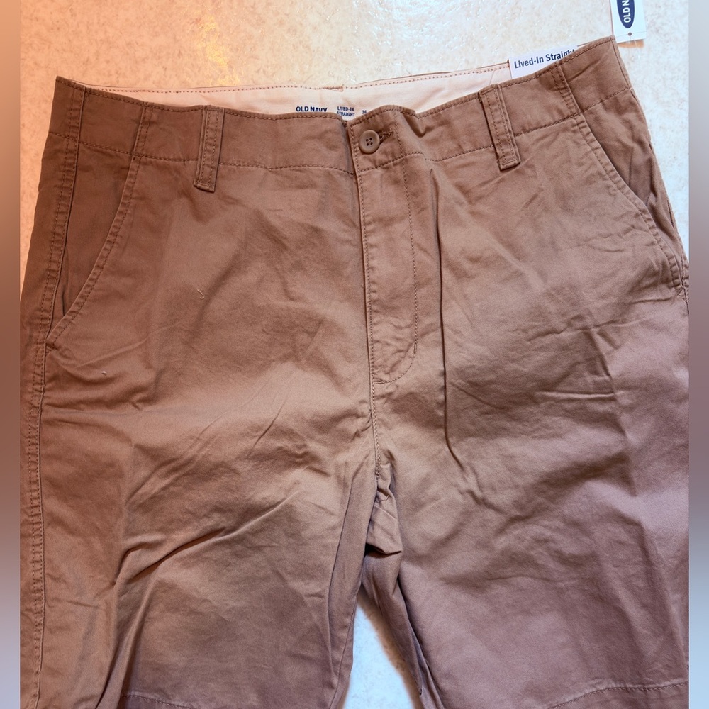 Old Navy Tan Straight Chino Shorts